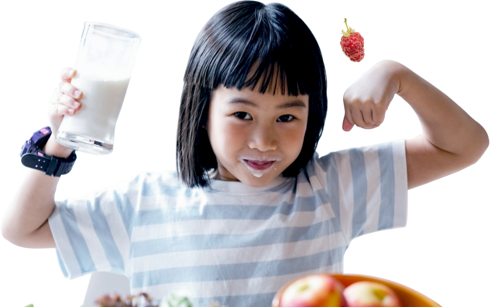 Child drinking nutritional Milk